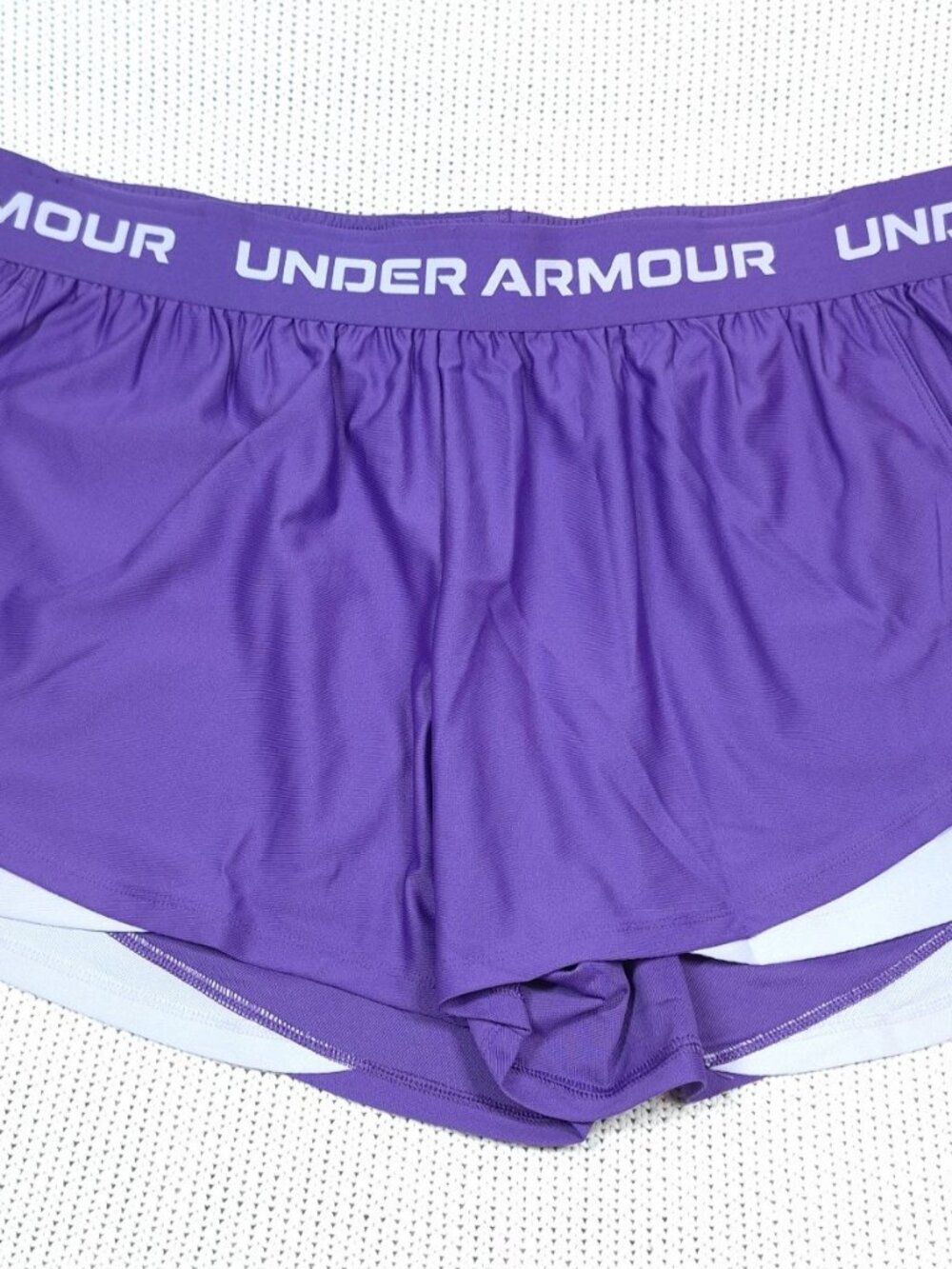 Under Armour Play Up Women's 2X Purple Shorts 3" Inseam Lightweight Pockets